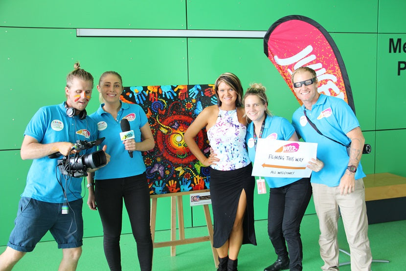 Chern'ee paints at The Queensland Childrens Hospital