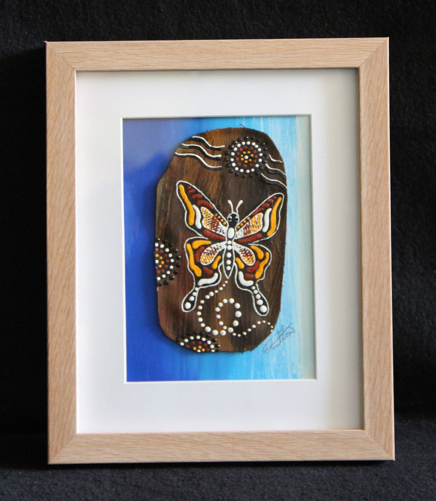 Framed Bark Canvas - Kali - Butterfly Framed Artwork