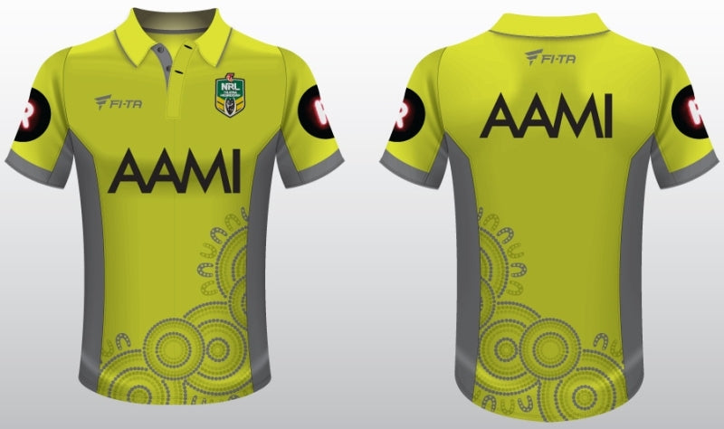 The Referee's wear Chern'ee's Artwork for NRL's Indigenous Round