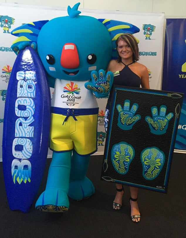 Chern'ee designs the aboriginal story and markings for Borobi