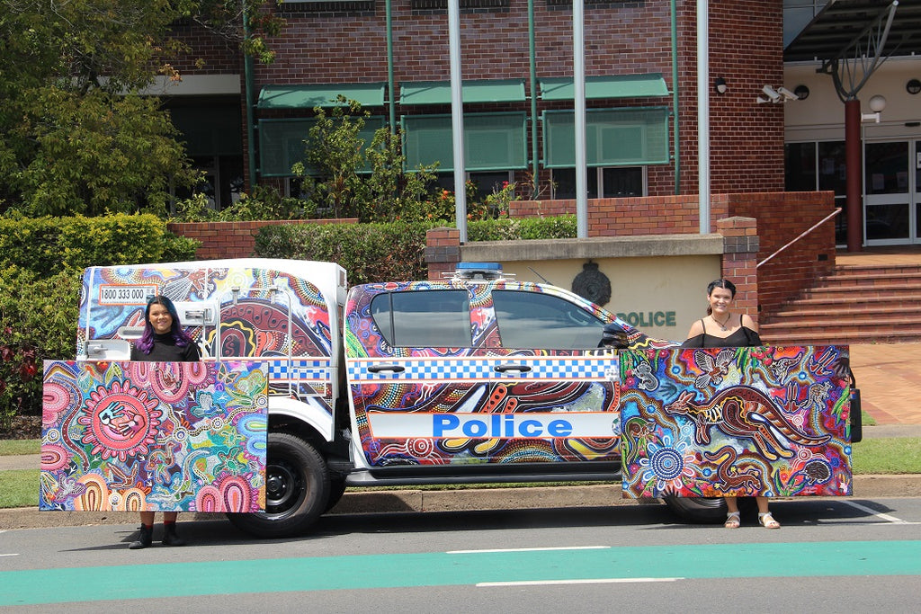 2 New Aboriginal art adorned police cars launched in Woorabinda