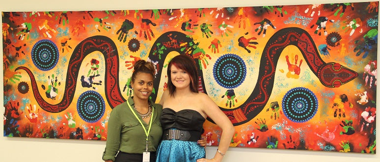 Chern'ee's Painting Hangs in the Loris Williams Room at the State Library of Queensland