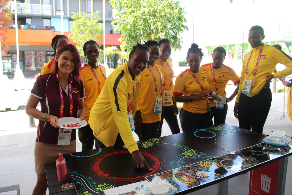 Chern'ee is the Artist in Residence in the Athletes Village for the Gold Coast 2018 Commonwealth Games