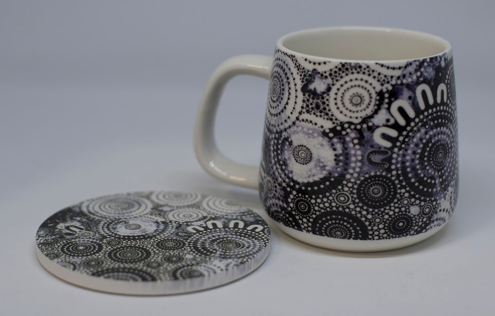 Kalkadoon Country Porcelain Mug & Coaster Set