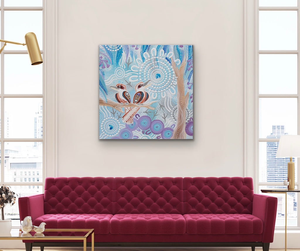 Kookaburra - Jullen Guh Large Canvas Print