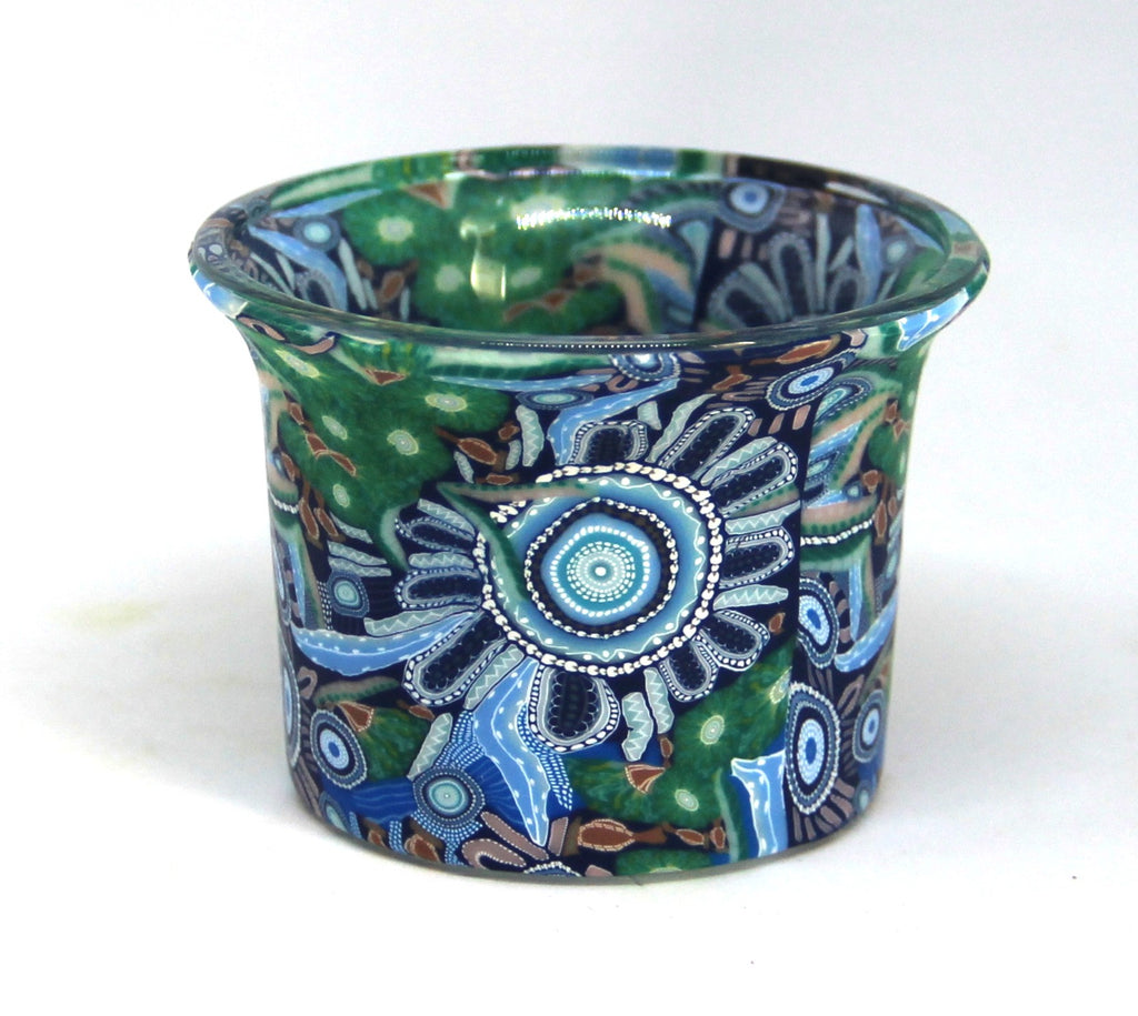 Small Bush Medicine Tealight Holder - Blue