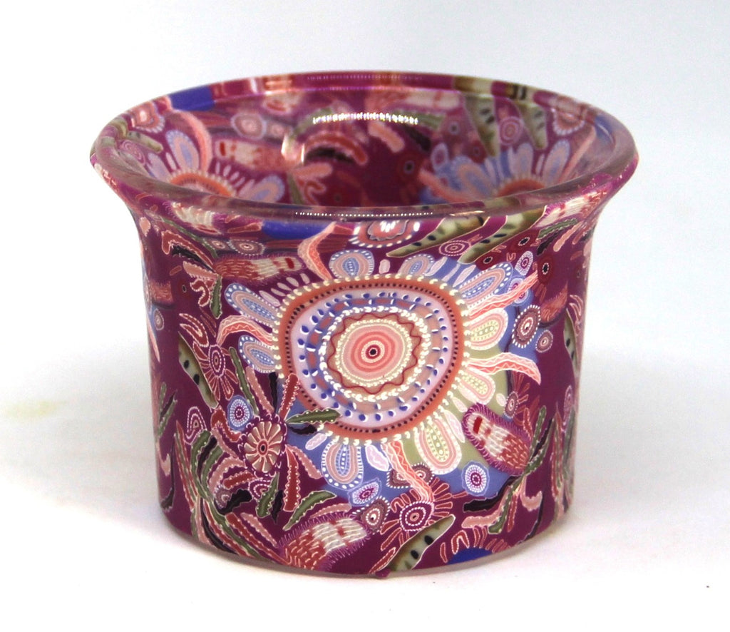 Small Bush Medicine Tealight Holder - Purple