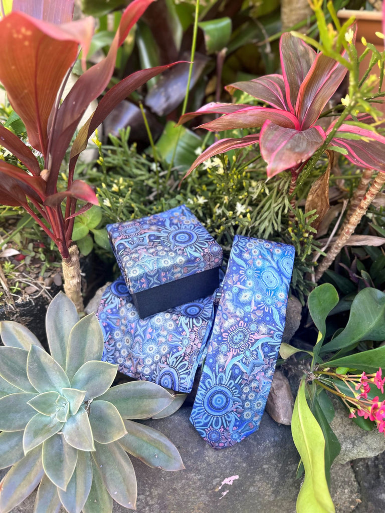 Aboriginal Tie Gift Box Set - Bush Medicine - Munangu Mirrithin 2