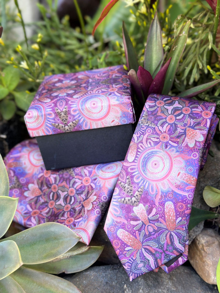 Aboriginal Tie Gift Box Set - Bush Medicine - Munangu Mirrithin 3