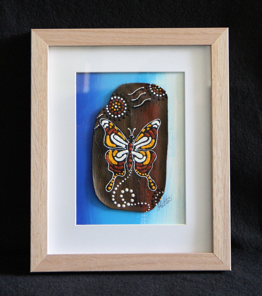 Framed Bark Canvas - Kali - Butterfly Framed Artwork