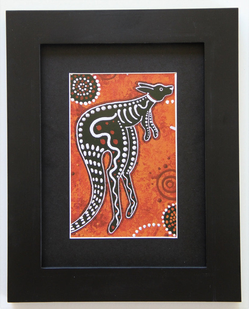 Kangaroo Dreaming Aboriginal Wall Art Print