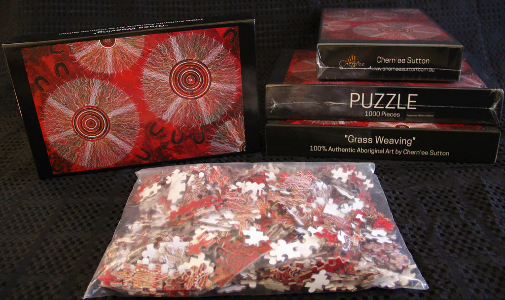 Grass Weaving - Aboriginal Jigsaw Puzzle